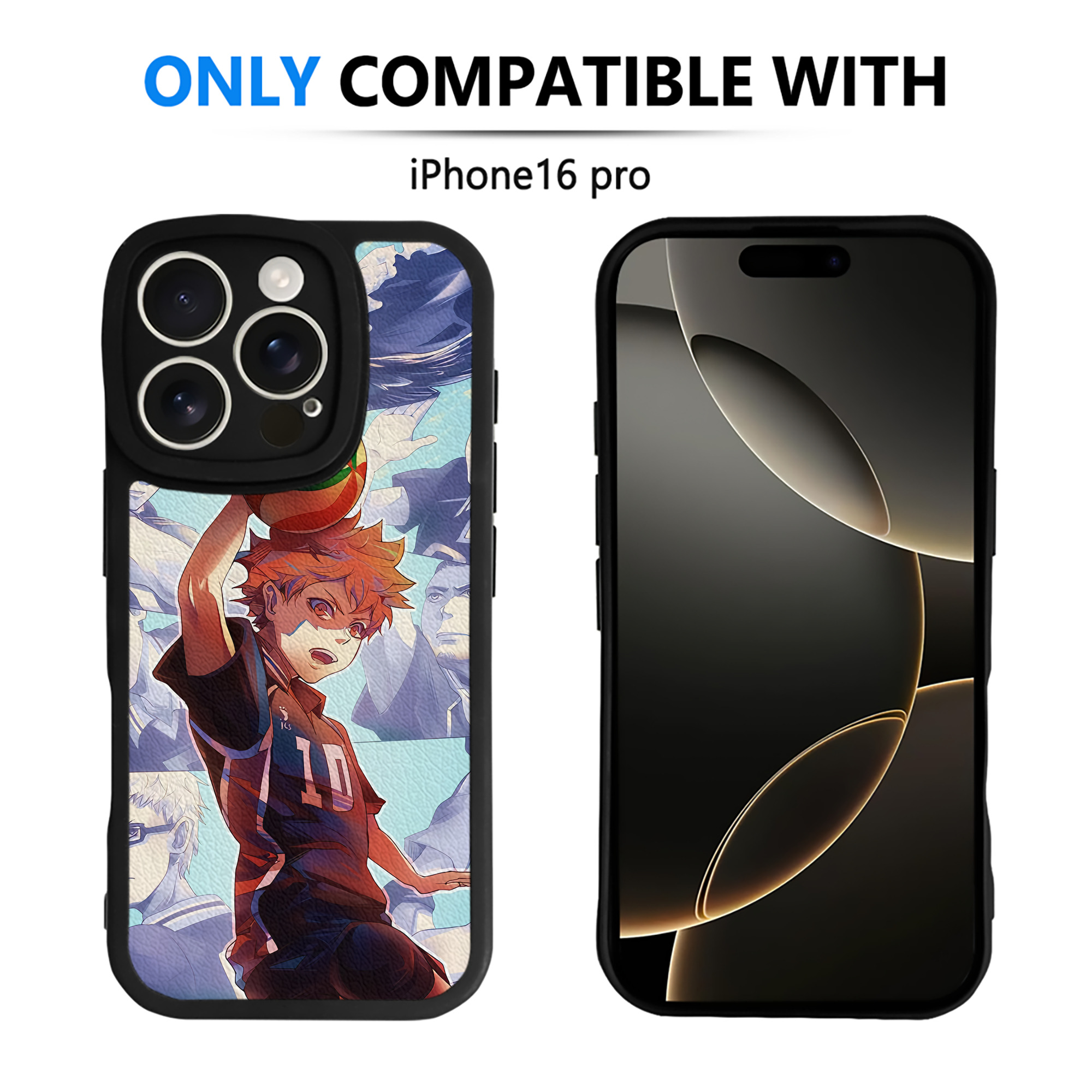 （画像用） ハイキュー!! Haikyu!! 【iPhone 16シリーズ対応】シリコンスマホケース（レザー調） 材質：シリコン